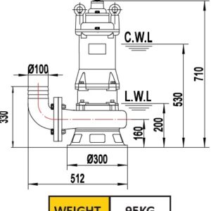 100C27.5(WQAS 85-13-7.5 T) 100mm Dimensions