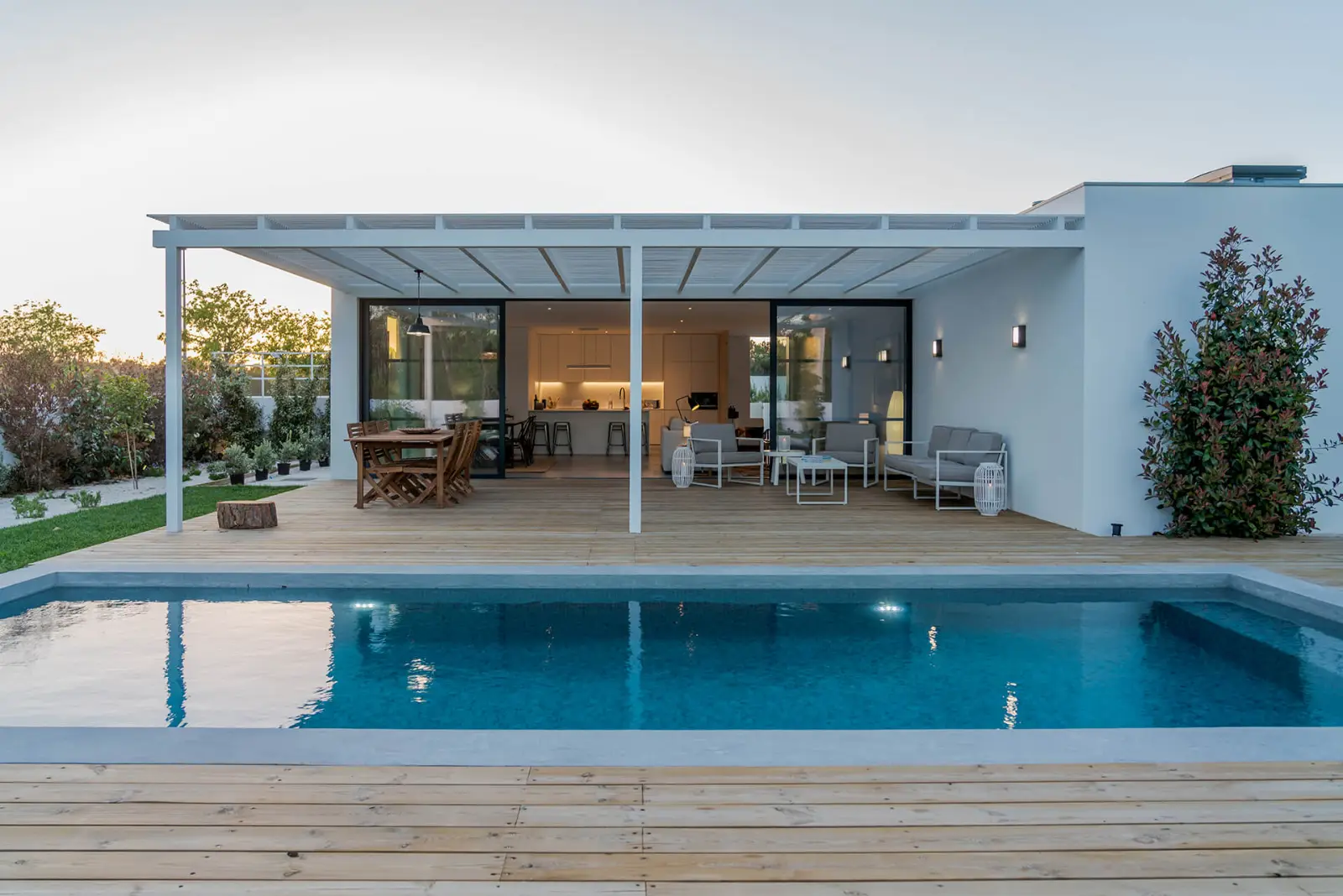 Home swimming pool and garden