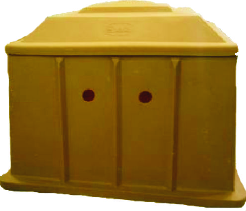 Quality Plastic Pump & Filter Box, Tan