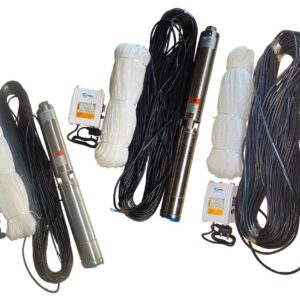 Tidal 4SA2/12 0.55kW 220V 4" Borehole Pump Kit with Control Box, 80m Cable and Rope